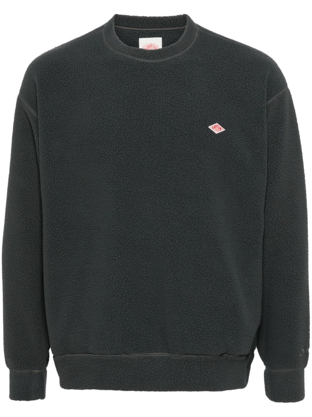 Shop Danton Logo-appliqué Fleece Sweatshirt In Grey