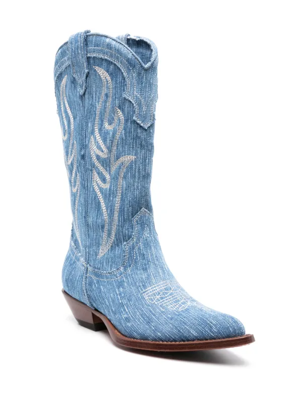 Sonora Santa Fe 40mm Denim Boots | Blue | FARFETCH PL