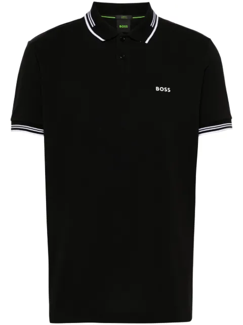 BOSS logo-print polo shirt