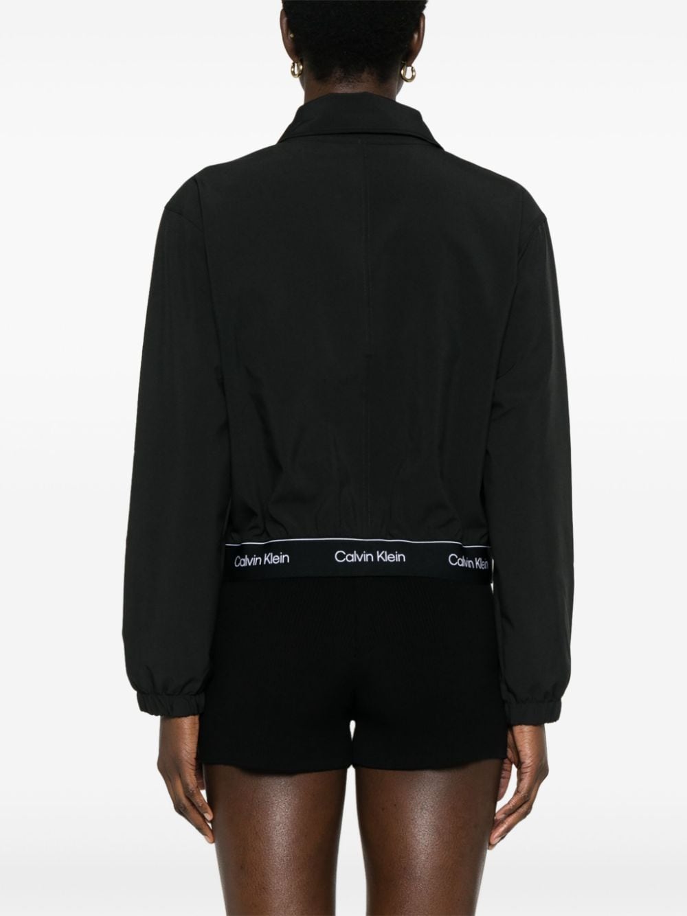 Calvin Klein Jacquard met rits Zwart