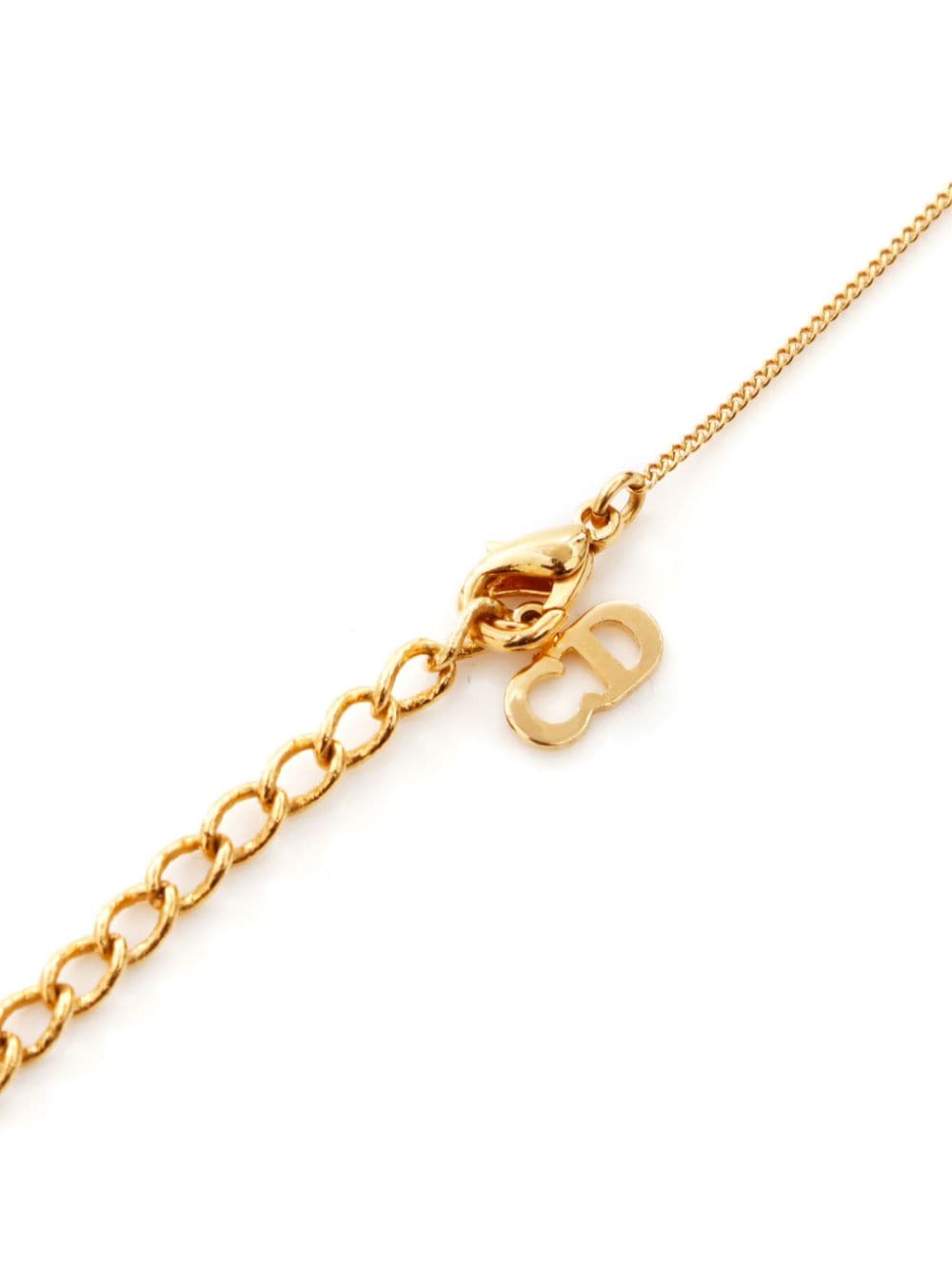 Christian Dior Pre-Owned logo-charm chain necklace - Goud