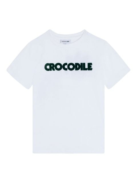 Lacoste Kids graphic-print organic-cotton T-shirt