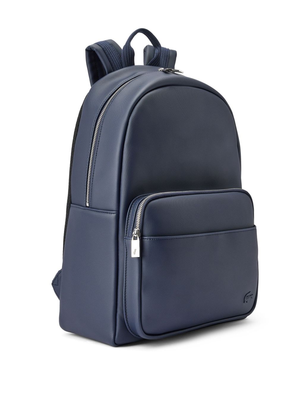 Shop Lacoste Logo-appliqué Faux-leather Backpack In Blue