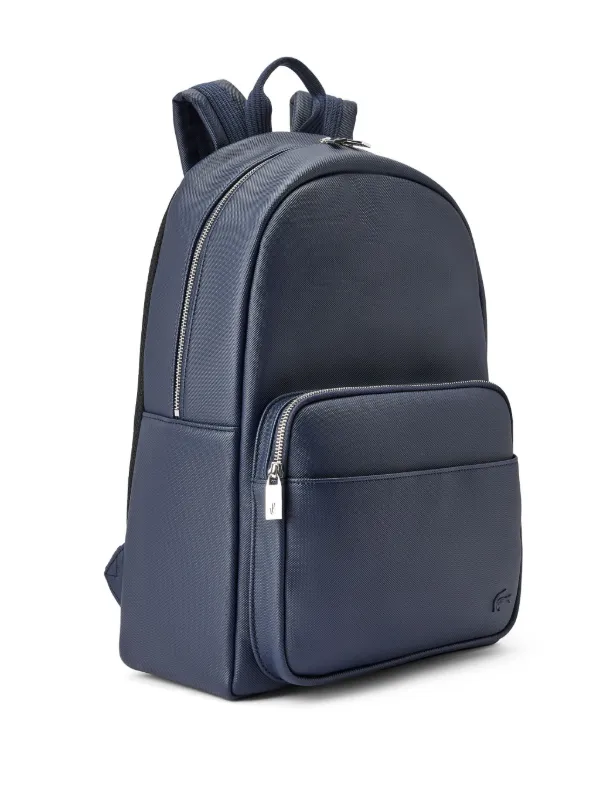 Lacoste logo applique faux leather Backpack Blue FARFETCH AO