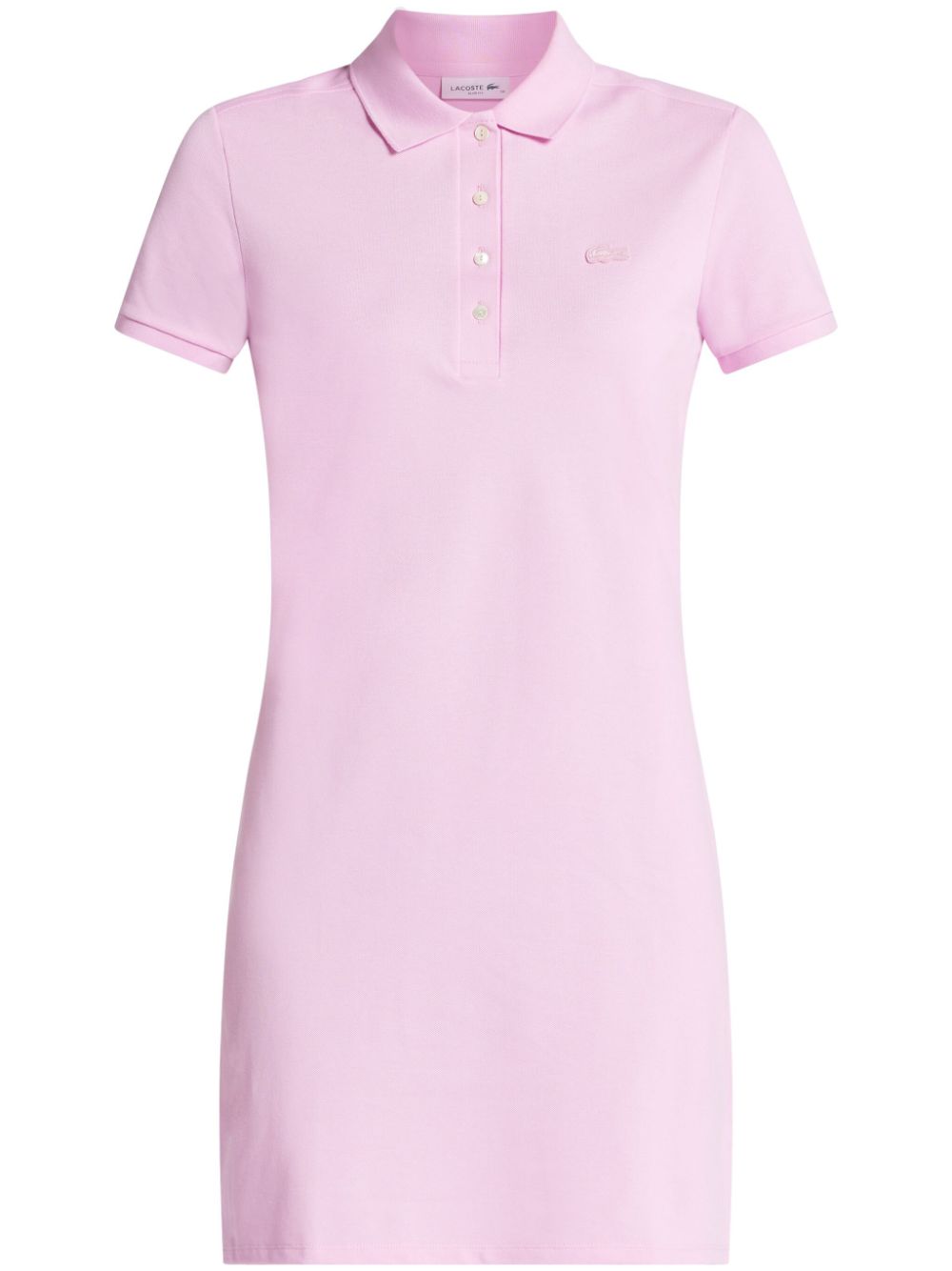 lacoste robe-polo à patch logo - rose
