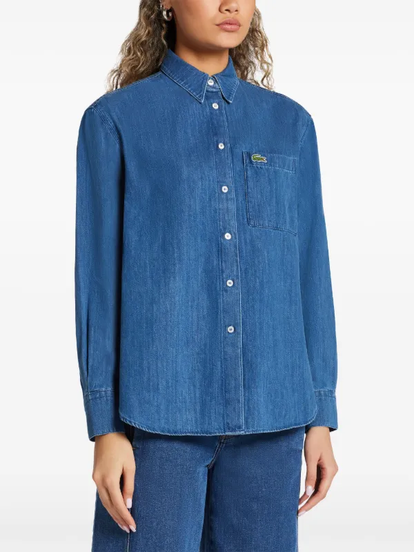 lacoste denim shirt