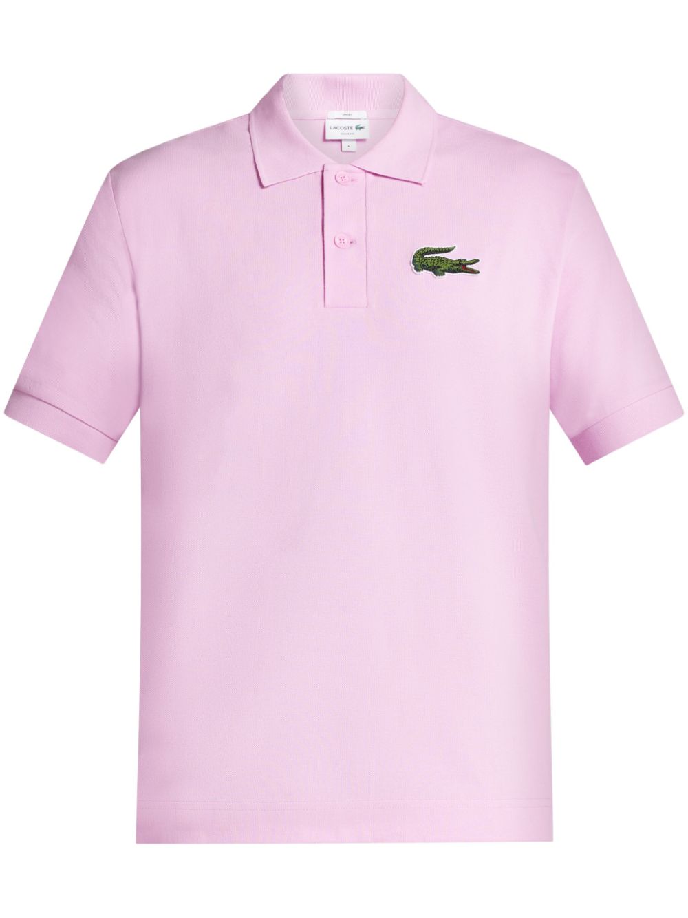 Lacoste Logo-embroidered Cotton Polo Shirt In Pink