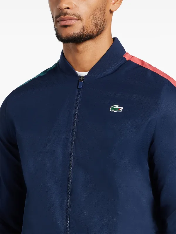 Lacoste Survetement Zippe a Logo Imprime Bleu FARFETCH TN