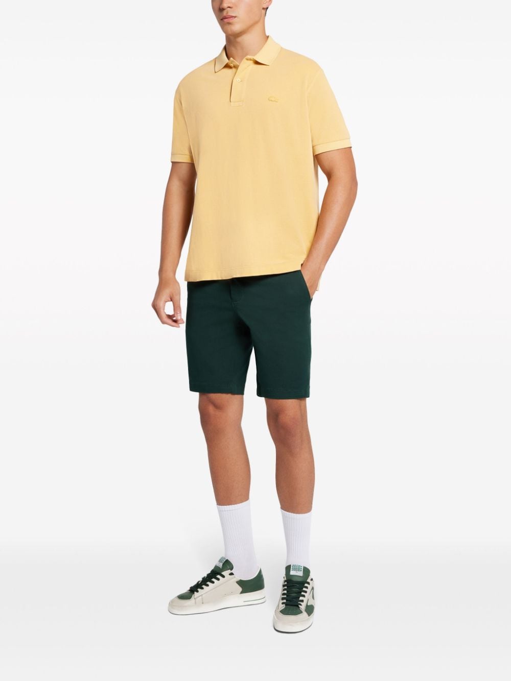 Shop Lacoste Slim-fit Chino Shorts In Green