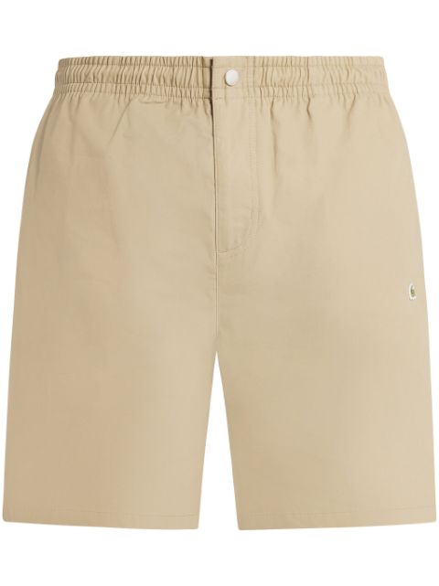 Lacoste logo-appliqué poplin shorts