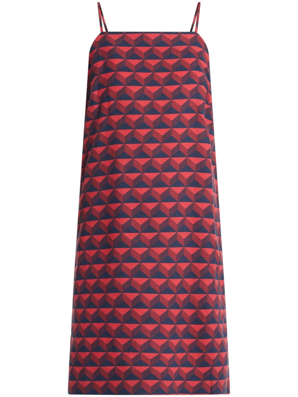 Lacoste geometric-print logo-appliqué minidress Rood