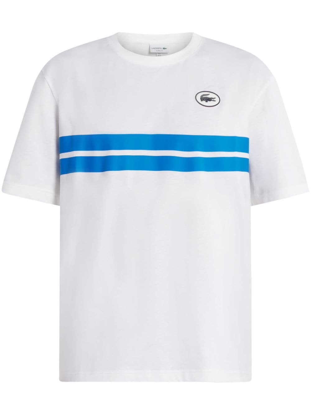 Lacoste Logo-appliqué Organic Cotton T-shirt In White