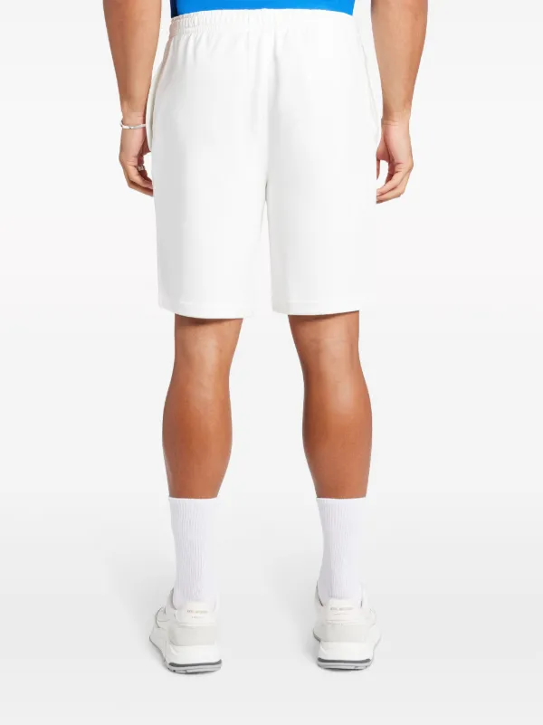 Lacoste logo-print Organic Cotton Shorts | White | FARFETCH