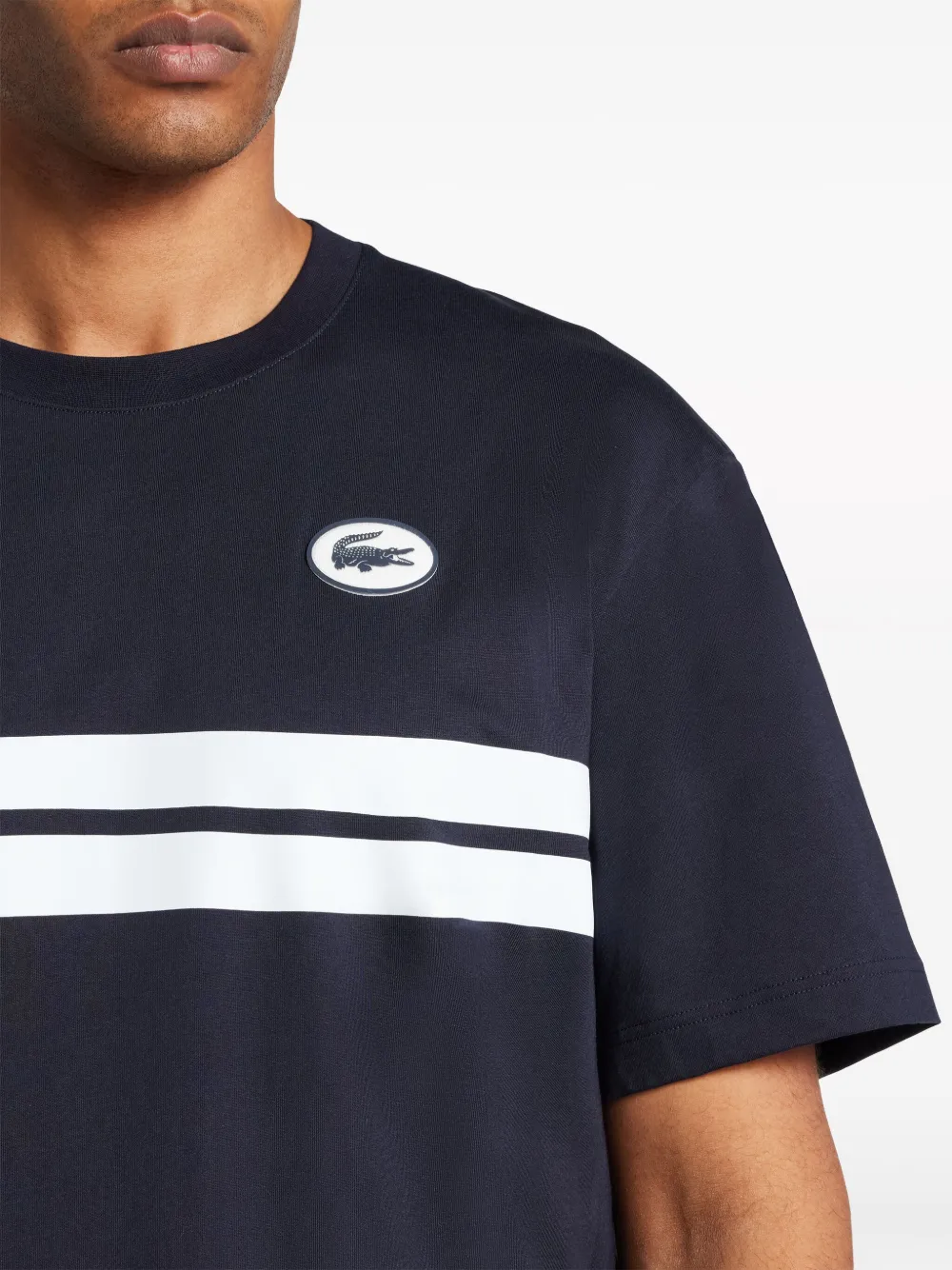 Lacoste T-shirt met logoprint Blauw