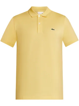 未使用に近い美品！定価17600円 LACOSTE ポロシャツ イエローサイズ5 LACOSTE ポロシャツ カラーブロックラガーシャツ メンズ