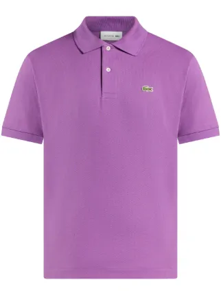 Lacoste logo-embroidered Cotton Polo Shirt | Purple | FARFETCH ID