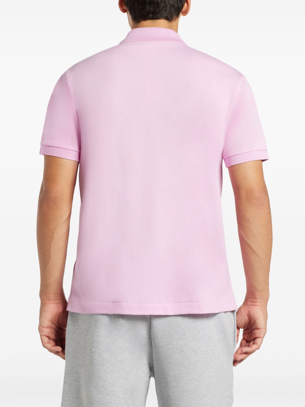 Shop Lacoste Logo-embroidered Cotton Polo Shirt In Pink