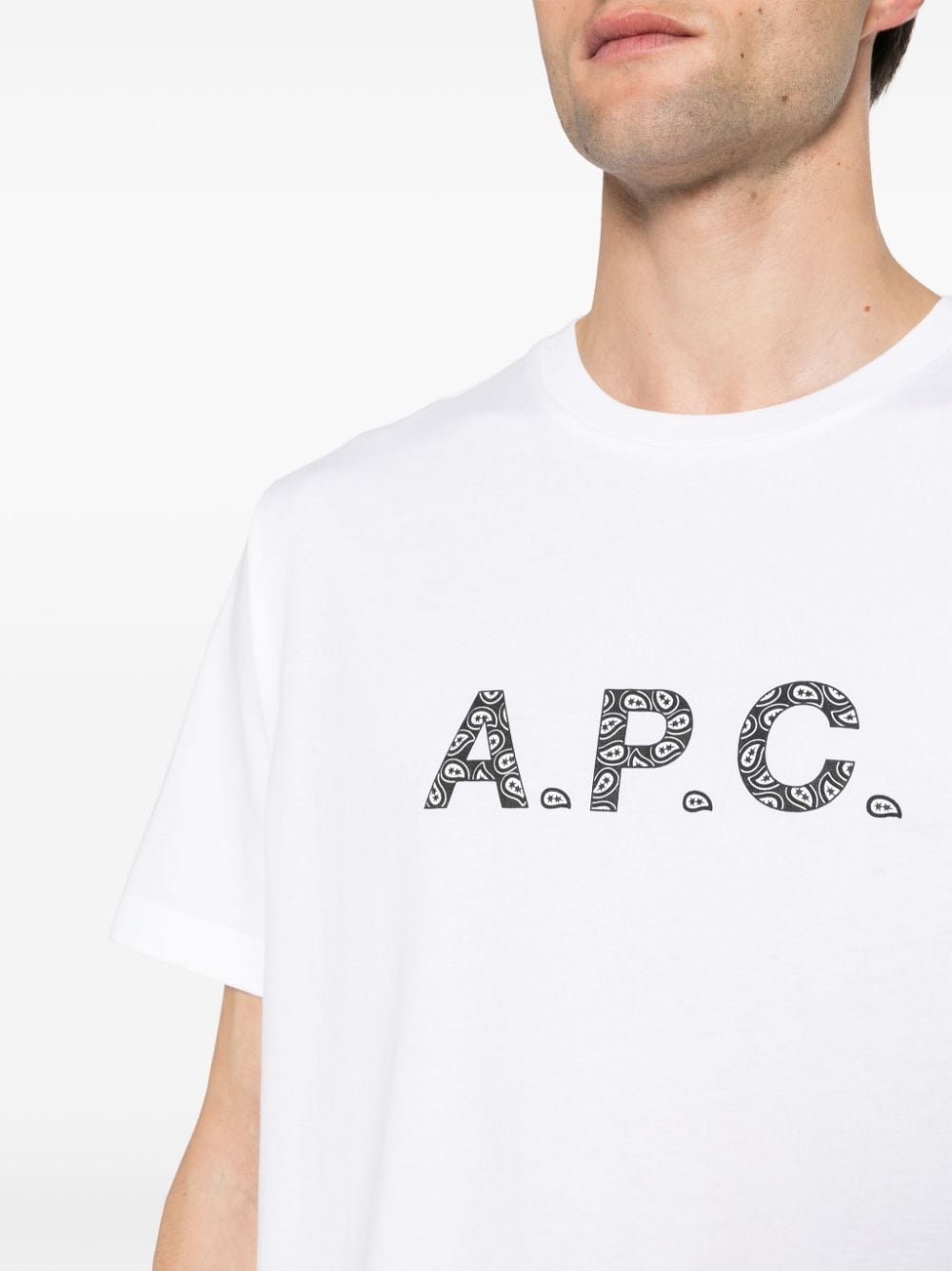 Shop Apc Logo-print Cotton T-shirt In White