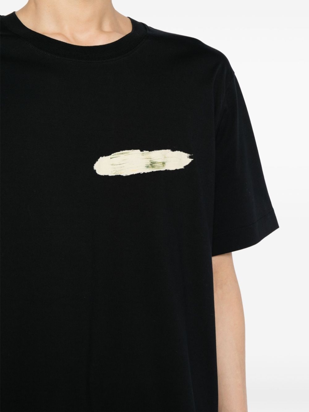 Shop Limitato Deman Painterly-print T-shirt In Black