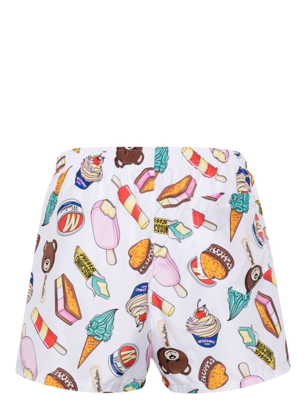 Shop Moschino Teddy Bear-print Swim Shorts In White