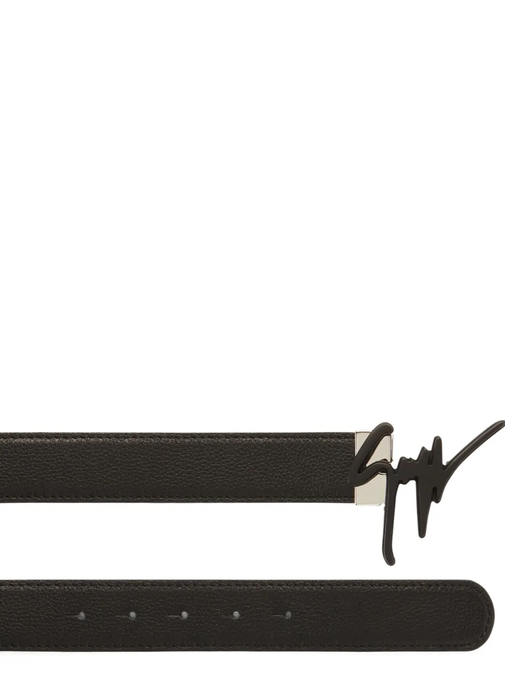 Giuseppe Zanotti Leren riem Zwart