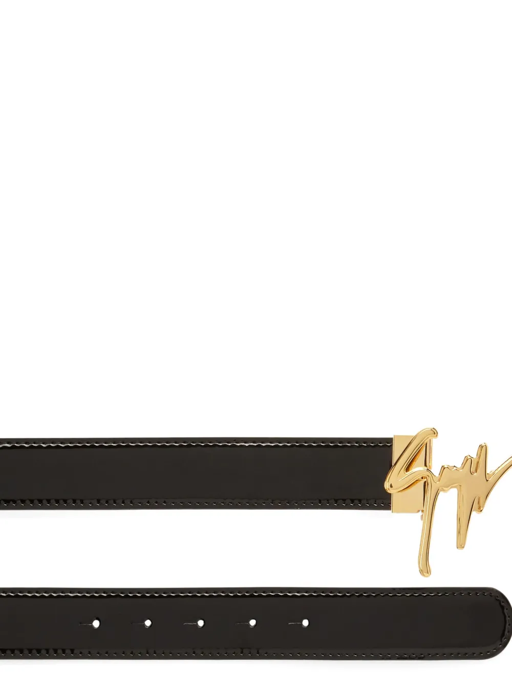 Giuseppe Zanotti Leren riem Zwart