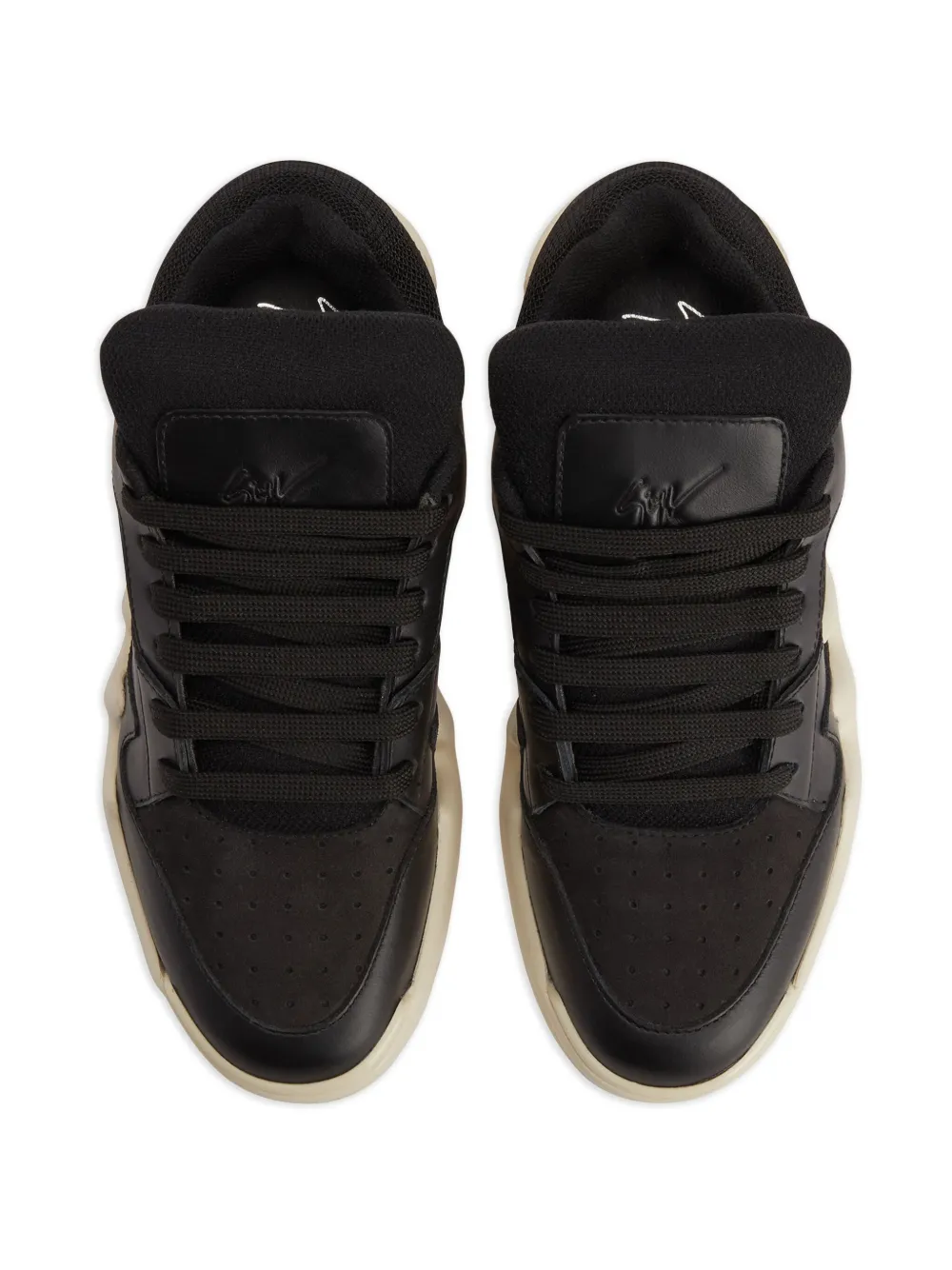 Giuseppe Zanotti Talon leren sneakers Zwart
