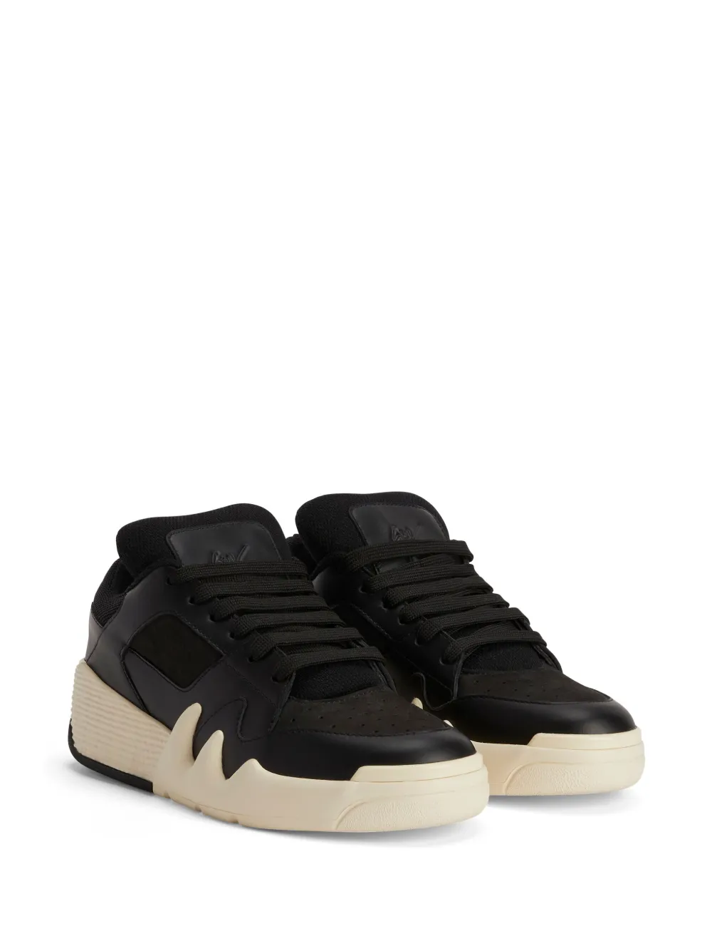 Giuseppe Zanotti Talon leren sneakers Zwart