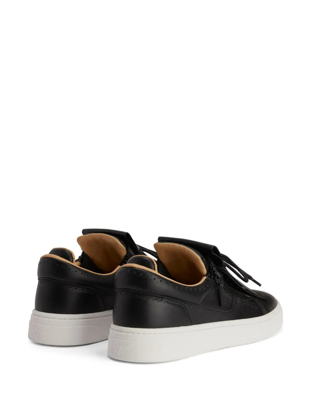 Giuseppe Zanotti fringed leather sneakers Black