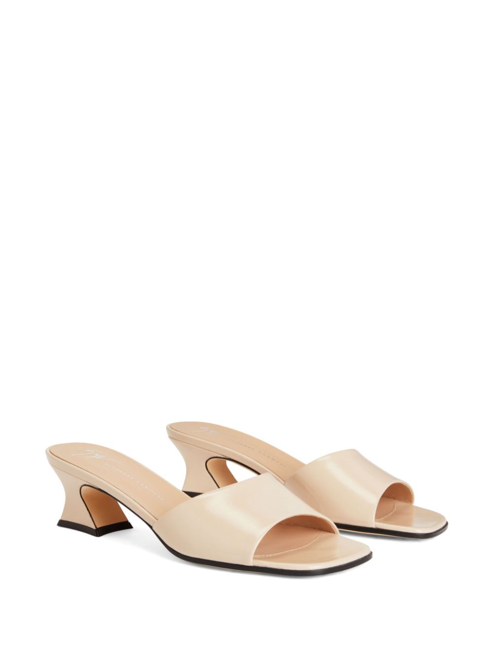 Giuseppe Zanotti Solhene leren muiltjes - Beige