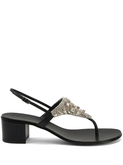 Sandales Cleo 40 mm à ornements en cristal - Giuseppe Zanotti - Modalova