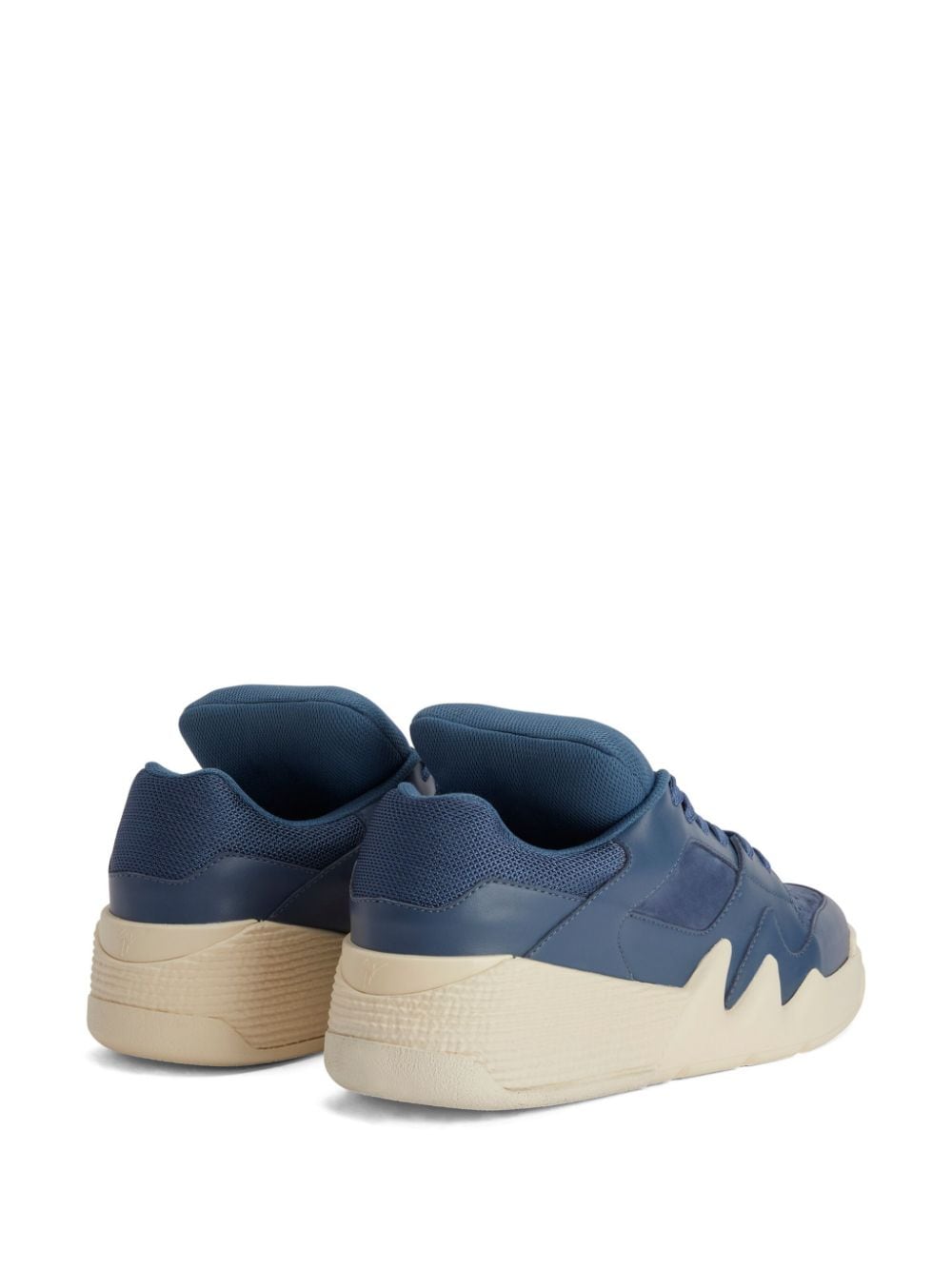 Shop Giuseppe Zanotti Talon Low-top Leather Sneakers In Blue