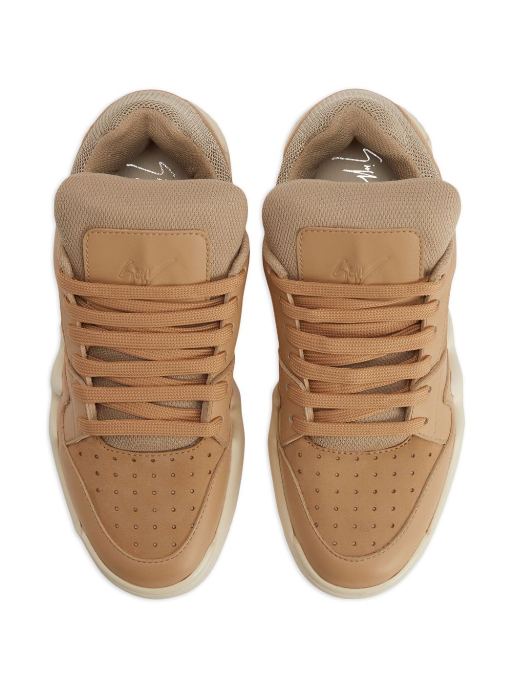 Giuseppe Zanotti Talon leren sneakers Beige