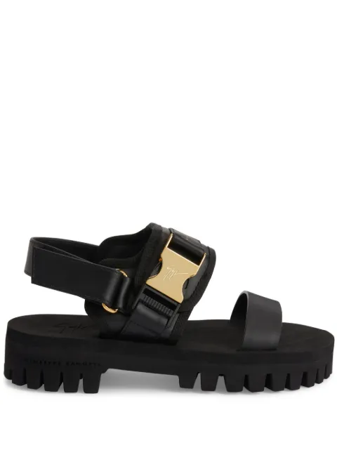 Giuseppe Zanotti صندل 'ميديريك' جلد بكعب 50 ملم