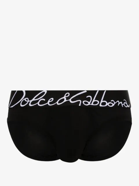 Dolce & Gabbana logo-waistband stretch-cotton briefs