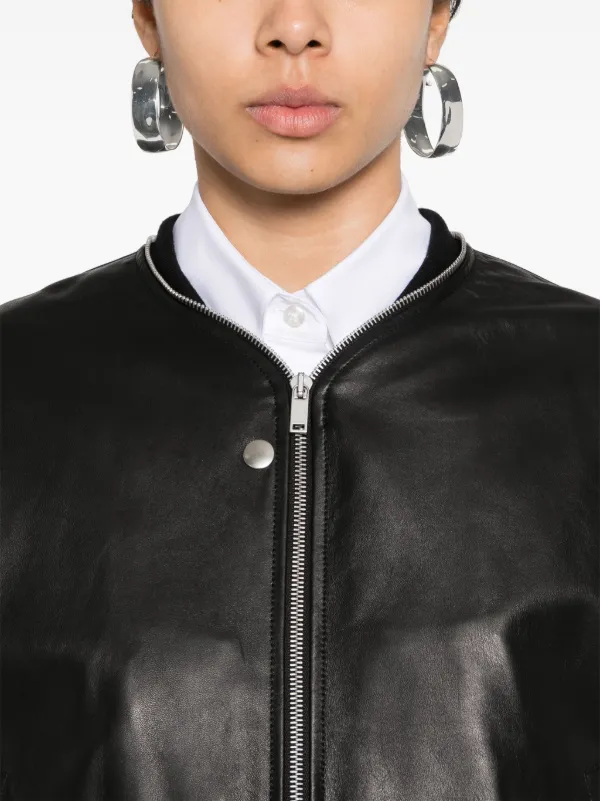 Jil Sander Leather Bomber Jacket - Farfetch