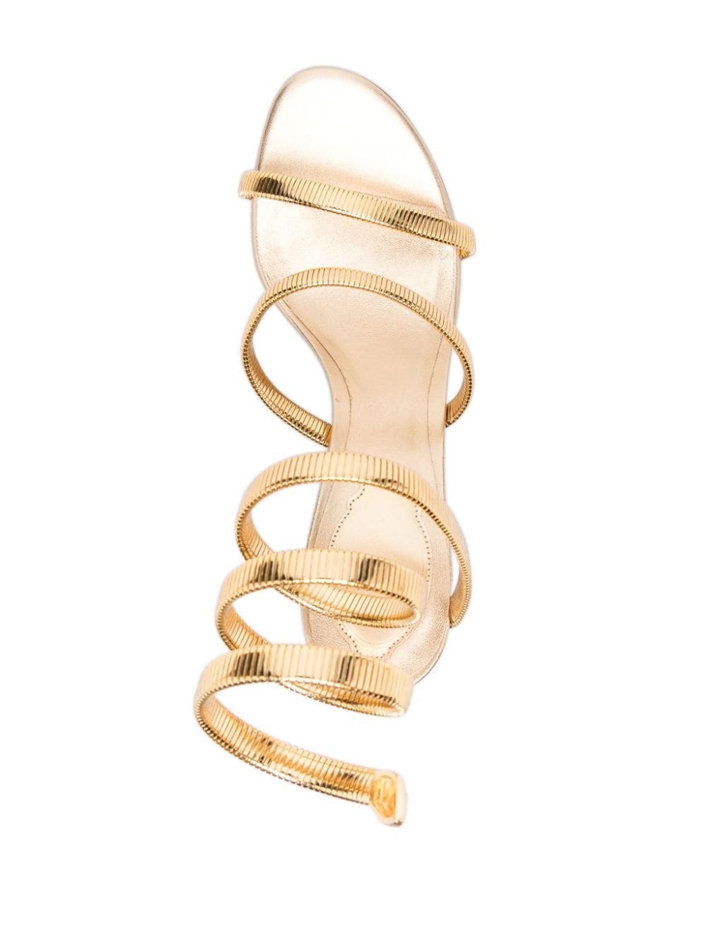 Shop René Caovilla Juniper 80mm Snake-chain Sandals In Gold