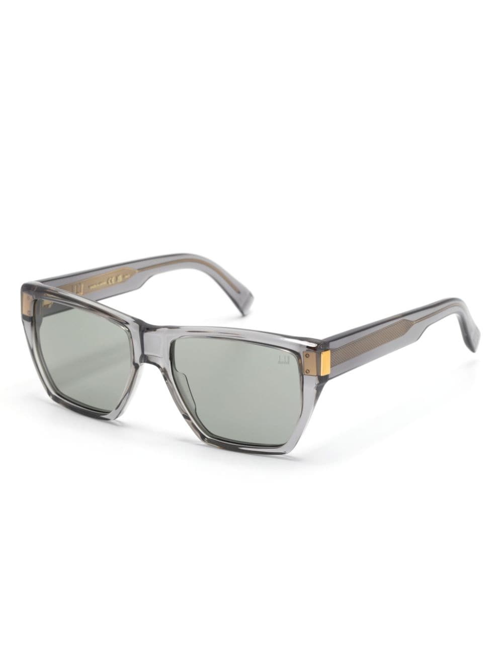 Shop Dunhill Jagger Geometric-frame Sunglasses In Grey