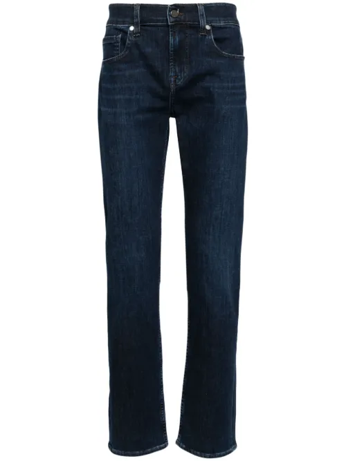 Jean droit Luxe à taille mi-haute - 7 For All Mankind - Modalova