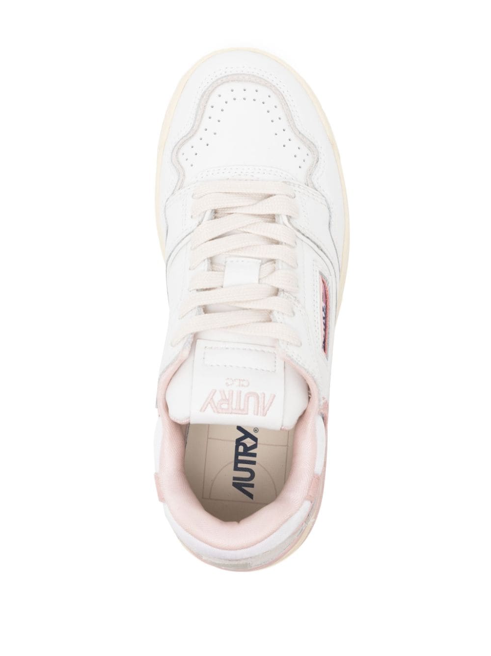 Shop Autry Clc Leather Sneakers In Pink