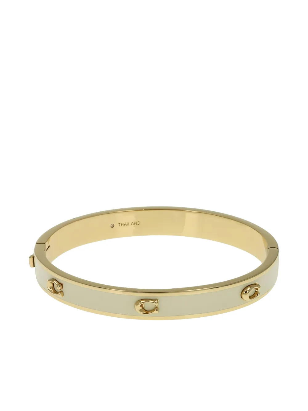 Coach logo-plaque bracelet - Geel