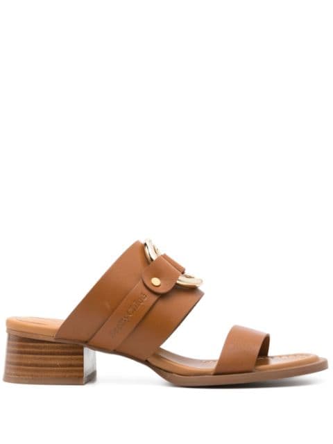 See by Chloé 45mm ring-detail leather mules