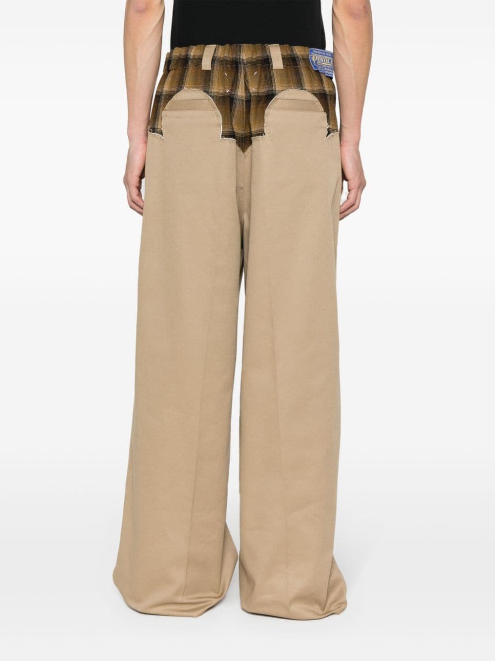 Shop Maison Margiela Panelled-design Trousers In Neutrals