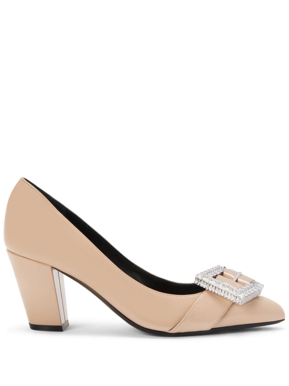 Giuseppe Zanotti Miss Buckle 70mm leather pumps Neutrals