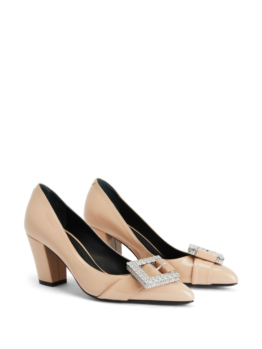 Giuseppe Zanotti Miss Buckle 70mm leather pumps Neutrals