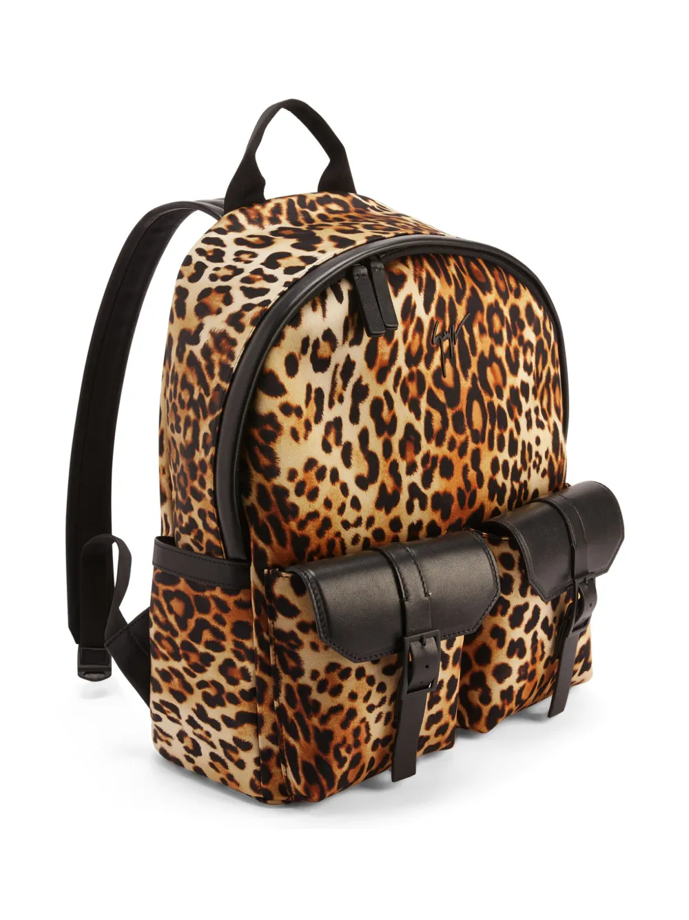 Giuseppe Zanotti Rugzak met luipaardprint Zwart