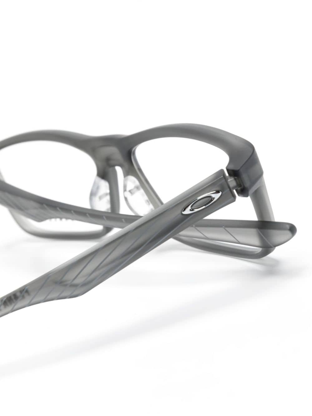 Shop Oakley Plank 2.0 Rectangle-frame Glasses In Grey