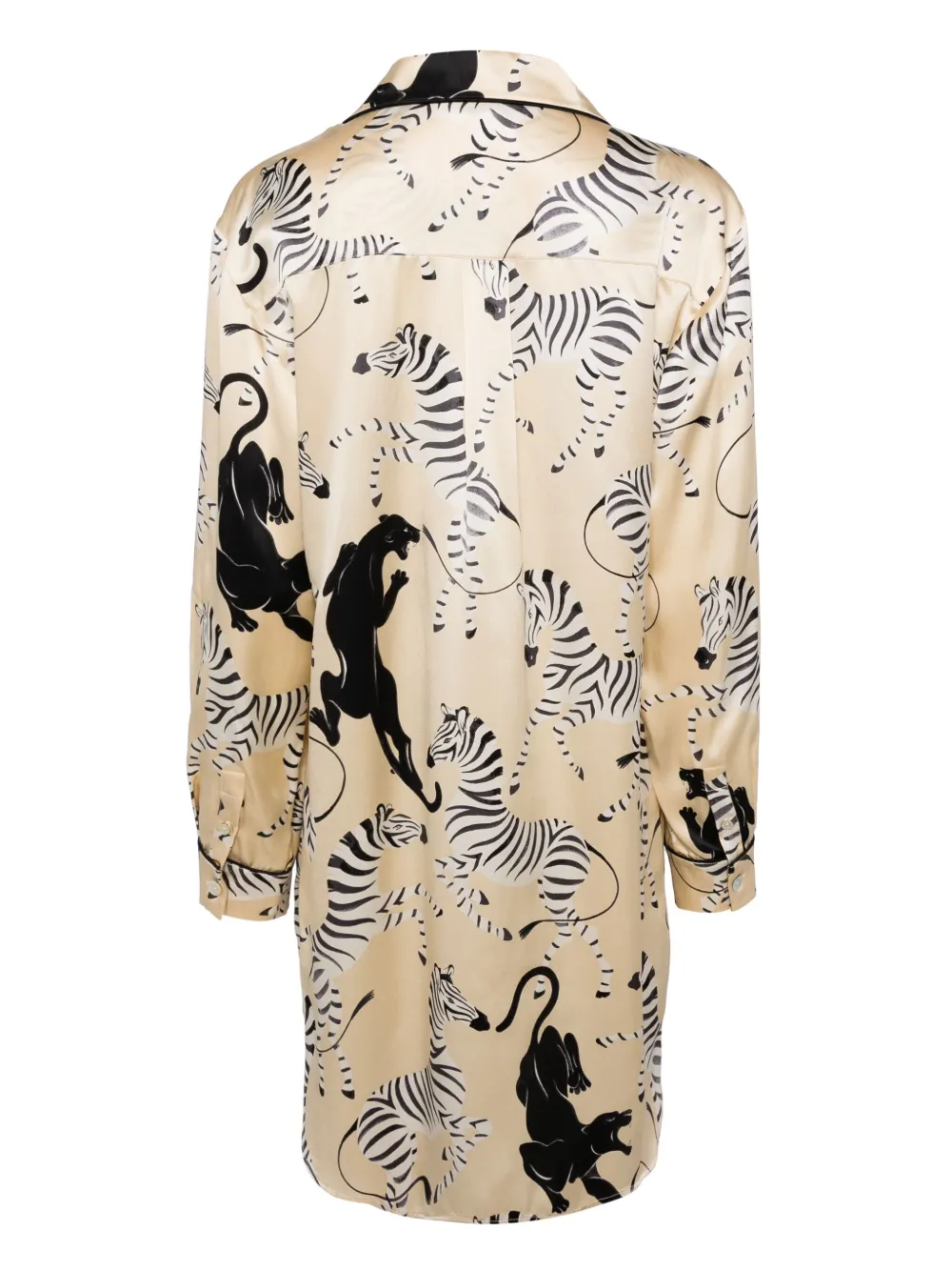 Olivia von Halle Poppy zijden nachthemd - Beige