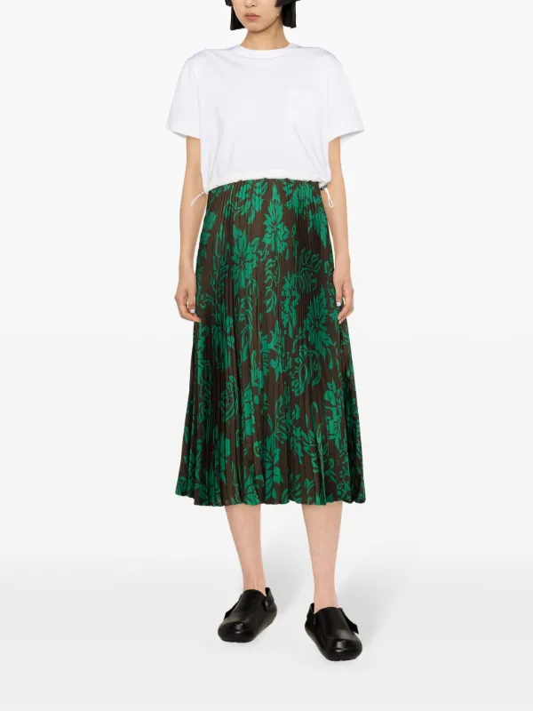 国内より1WEEK【sacai】Floral Print Dress Used Sacai Floral Print Dress One-Piece Short Sleeve Women