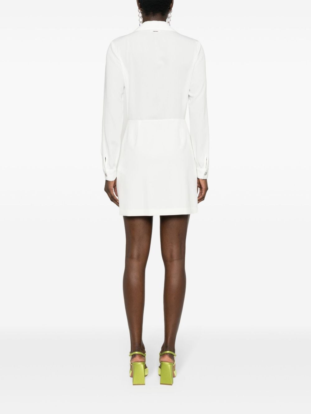 Shop Liu •jo Double-breasted Mini Dress In White
